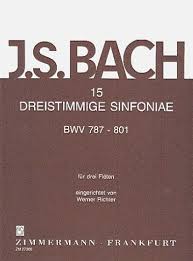 BACH J.S. - SINFONIAS 3 PARTES BWV787-801 -3 FLAUTAS